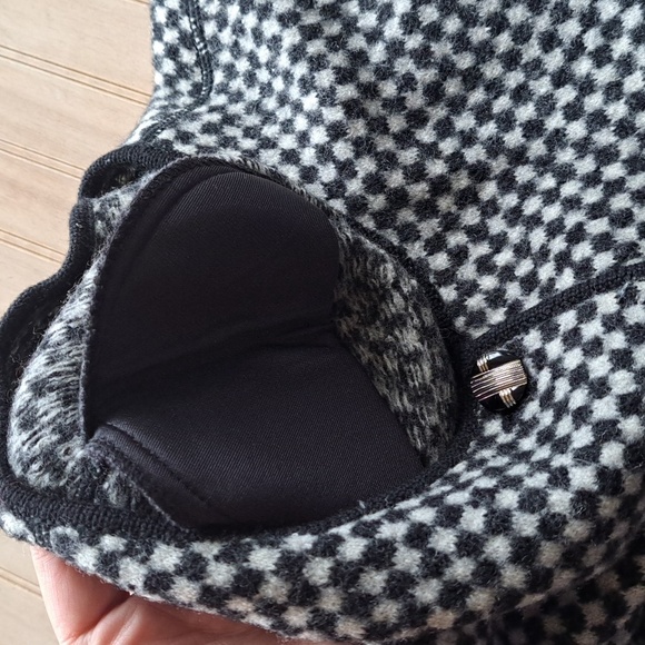 Land's End Wool Chic Checkered Traditional Button Up Cardigan Jacket - Picture 8 of 8